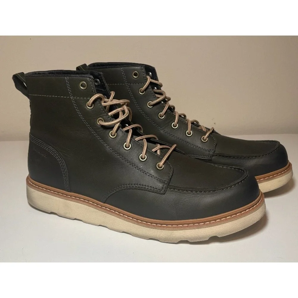 Man's SOREL Slabtown 62' Moc Waterproof Boot | Green | Size 13